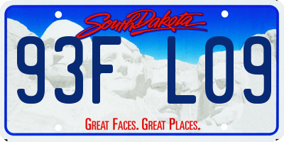 SD license plate 93FL09