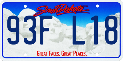 SD license plate 93FL18