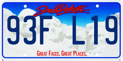 SD license plate 93FL19