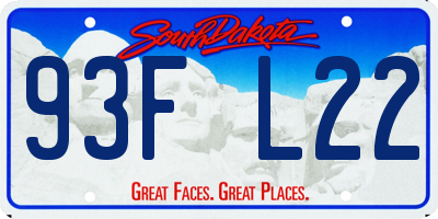 SD license plate 93FL22