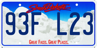 SD license plate 93FL23