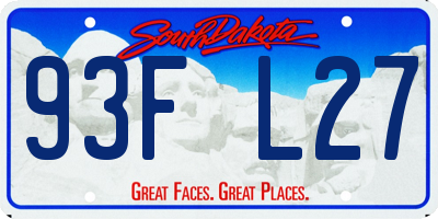 SD license plate 93FL27