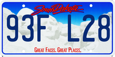 SD license plate 93FL28