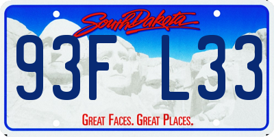 SD license plate 93FL33