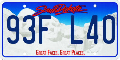 SD license plate 93FL40