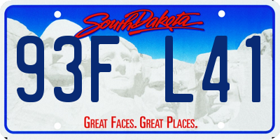 SD license plate 93FL41