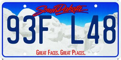 SD license plate 93FL48