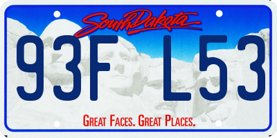 SD license plate 93FL53