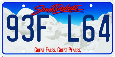 SD license plate 93FL64