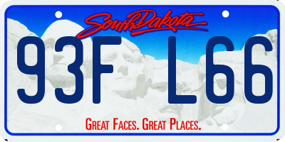 SD license plate 93FL66