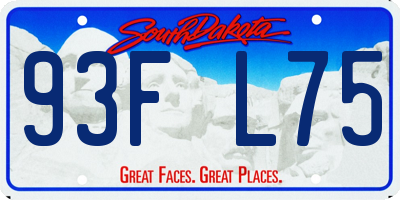 SD license plate 93FL75