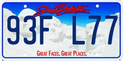 SD license plate 93FL77