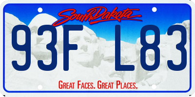 SD license plate 93FL83