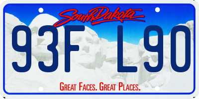 SD license plate 93FL90