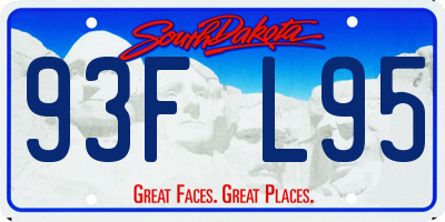 SD license plate 93FL95