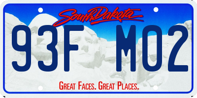 SD license plate 93FM02