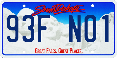 SD license plate 93FN01