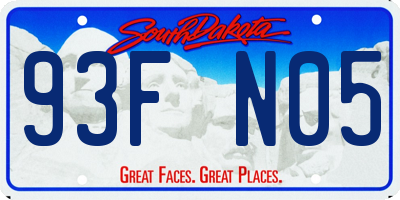 SD license plate 93FN05