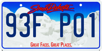 SD license plate 93FP01