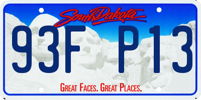 SD license plate 93FP13