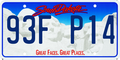 SD license plate 93FP14