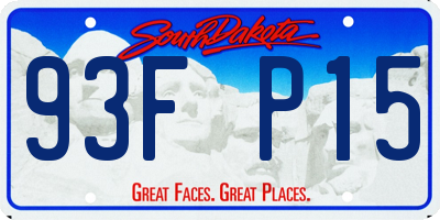 SD license plate 93FP15