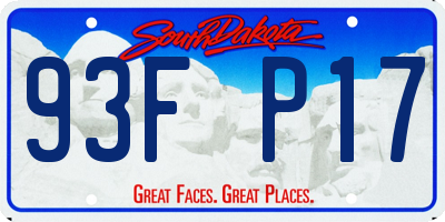 SD license plate 93FP17