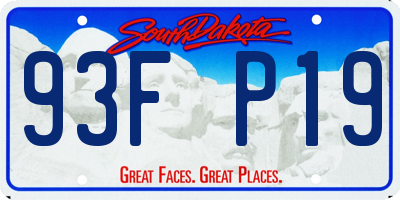 SD license plate 93FP19