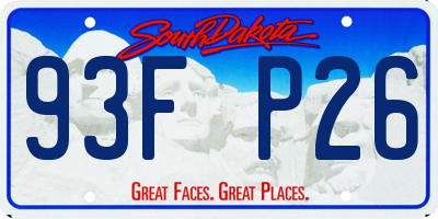 SD license plate 93FP26