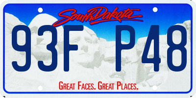 SD license plate 93FP48