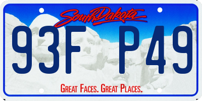 SD license plate 93FP49