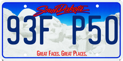 SD license plate 93FP50