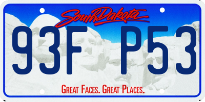SD license plate 93FP53