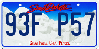 SD license plate 93FP57