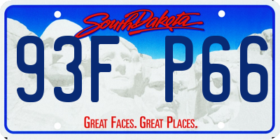 SD license plate 93FP66