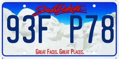 SD license plate 93FP78