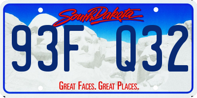 SD license plate 93FQ32