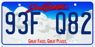 SD license plate 93FQ82