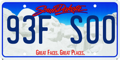 SD license plate 93FS00