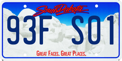 SD license plate 93FS01