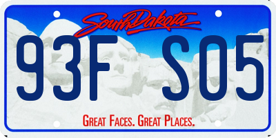 SD license plate 93FS05