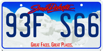 SD license plate 93FS66