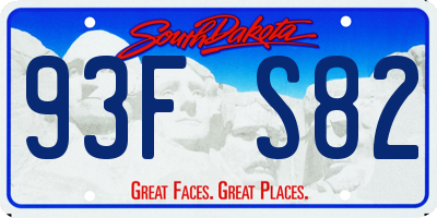 SD license plate 93FS82
