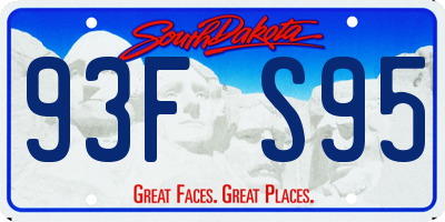 SD license plate 93FS95