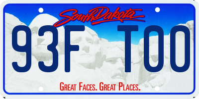 SD license plate 93FT00