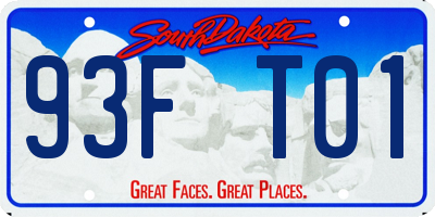 SD license plate 93FT01