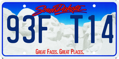 SD license plate 93FT14