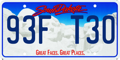 SD license plate 93FT30