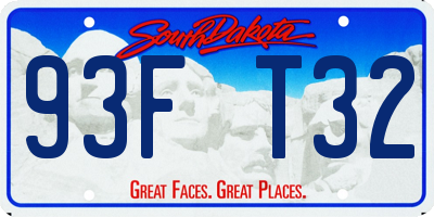 SD license plate 93FT32