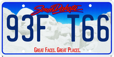 SD license plate 93FT66